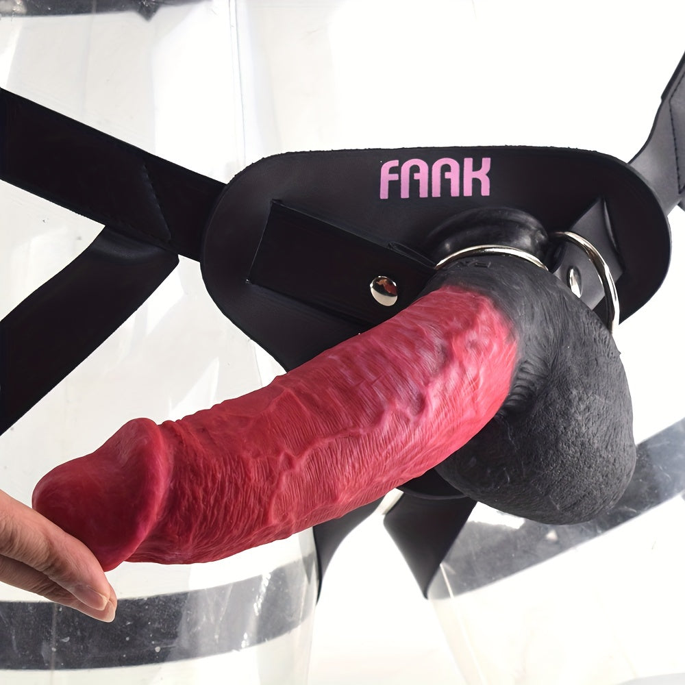 FAAK-F120 Silicone Realistic Dildo Adjustable Strap-on Dildo With Suction Cup