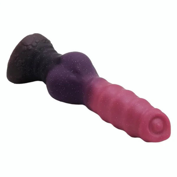 Dog Dildo Purple Spiral Design 10 Inch