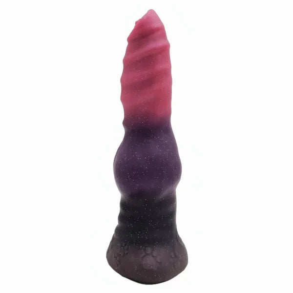 Dog Dildo Purple Spiral Design 10 Inch