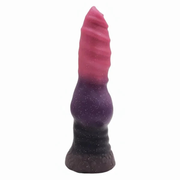 Dog Dildo Purple Spiral Design 10 Inch