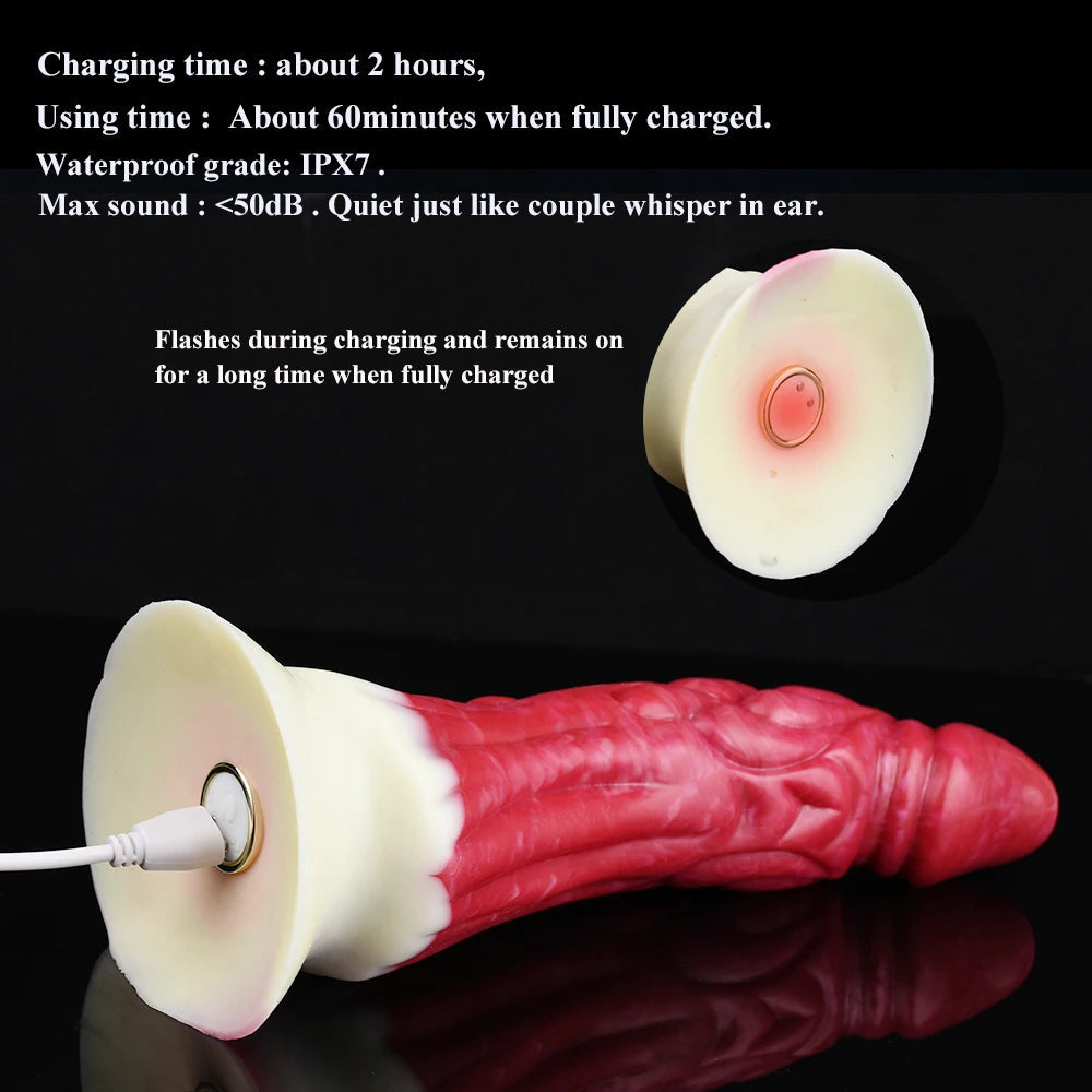 🐉 9-Inch Haku - Curve Vibrating Dragon Dildo, Monster Fantasy G-Spot Vibrator