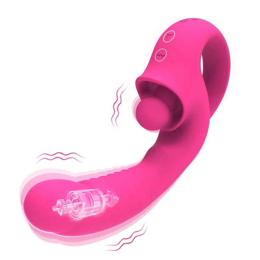 2-In-1 Soft Silicone G-spot Vibrator for Women