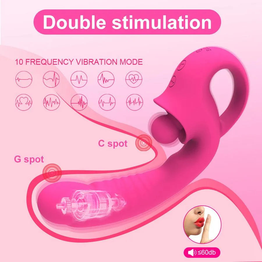 2-In-1 Soft Silicone G-spot Vibrator for Women