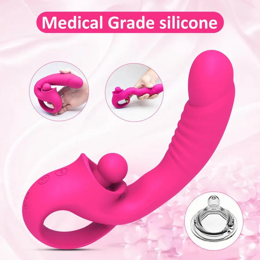 2-In-1 Soft Silicone G-spot Vibrator for Women