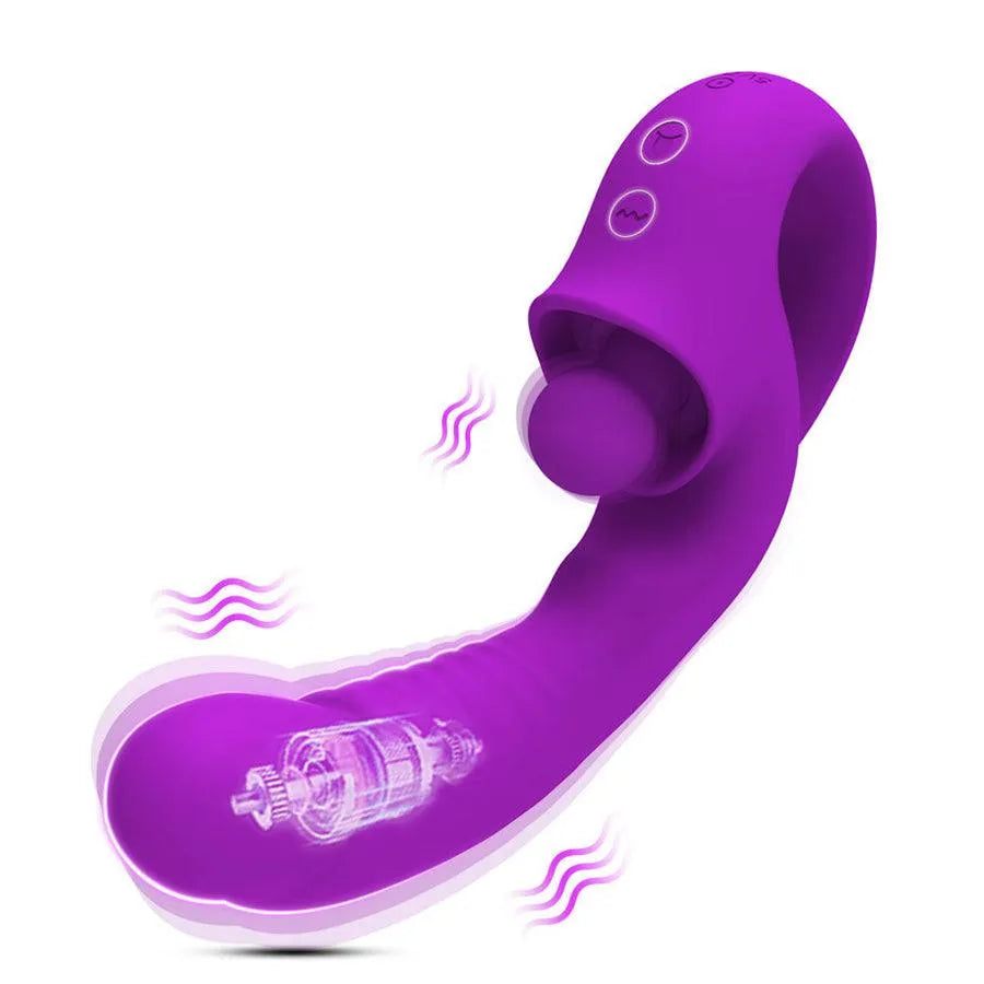 2-In-1 Soft Silicone G-spot Vibrator for Women