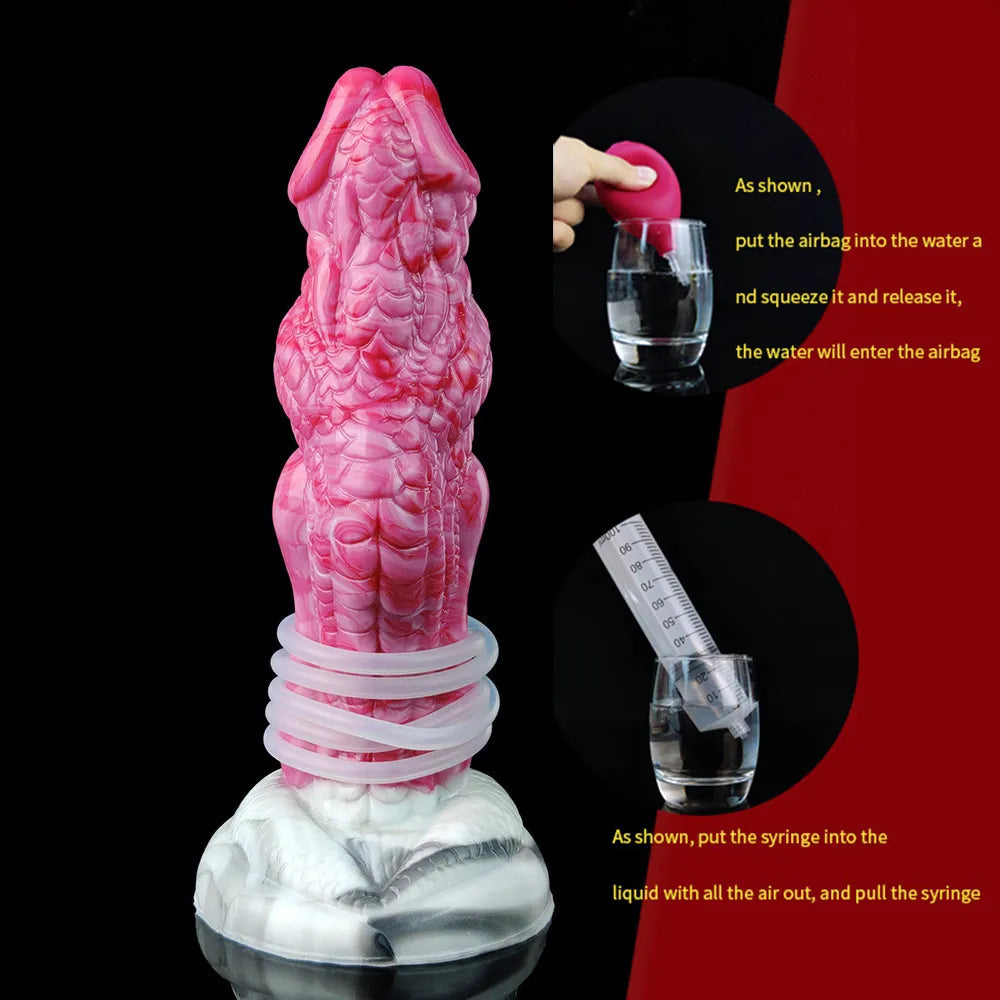 🐲 8-Inch Eragon, Ejaculating Dragon Dildo with Curved Knot