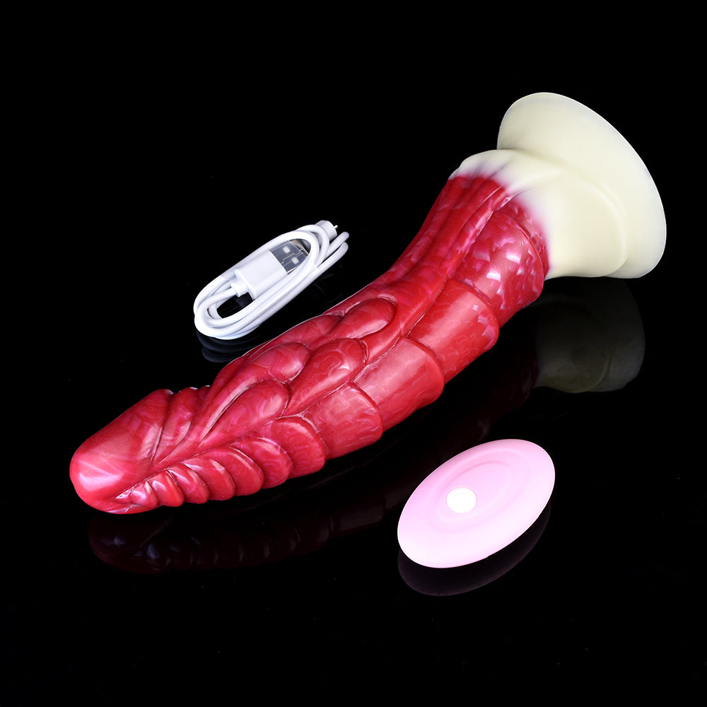 🐉 9-Inch Haku - Curve Vibrating Dragon Dildo, Monster Fantasy G-Spot Vibrator