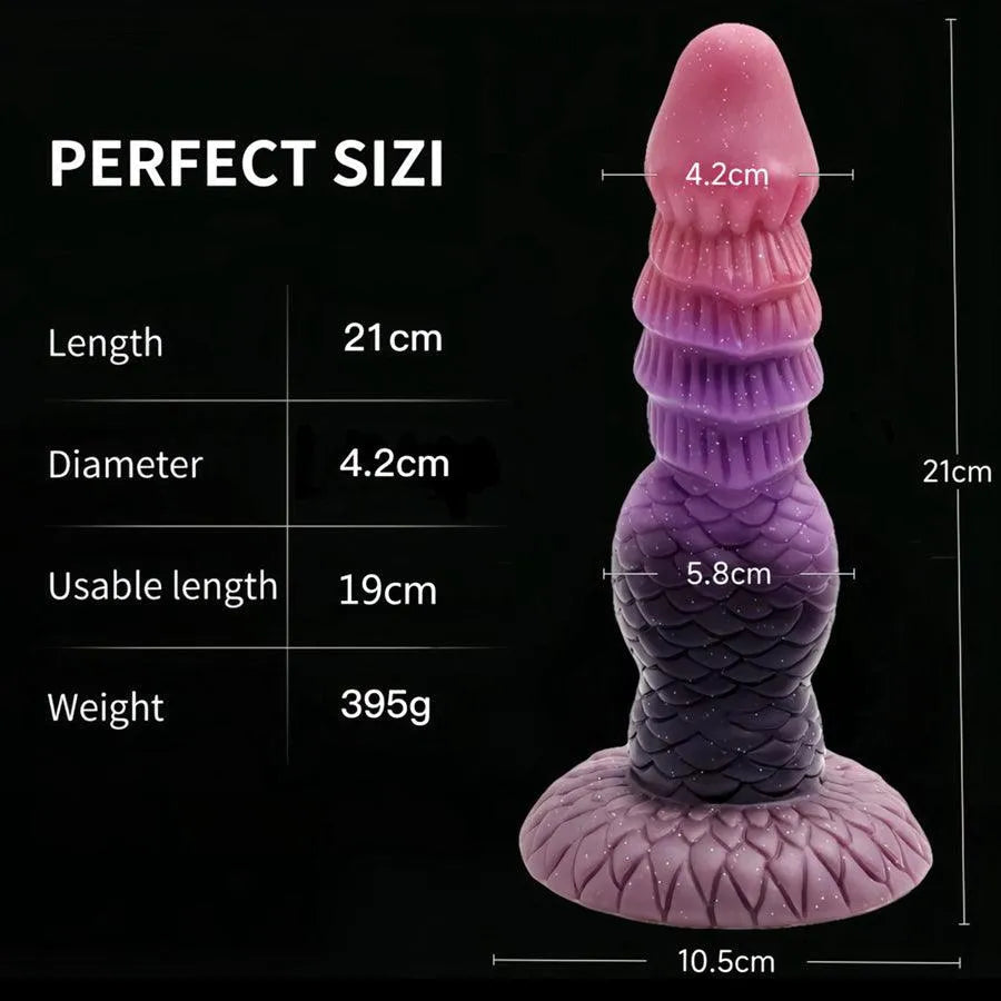 8 Inches Soft Silicone Dragon Dildo Sex Toy