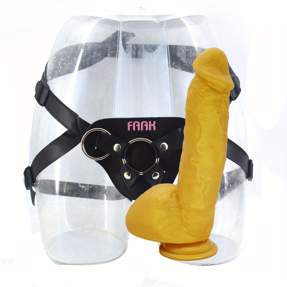 FAAK-F120 Silicone Realistic Dildo Adjustable Strap-on Dildo With Suction Cup