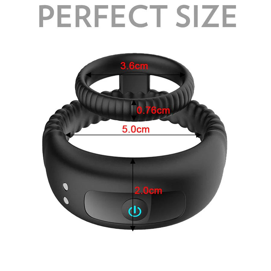 Adjustable Dual Vibrating Cock Ring