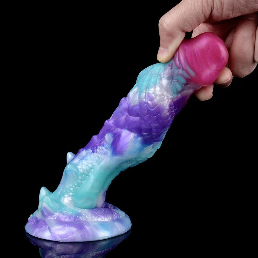 Aqua Dragon Cock for Anal Exploration