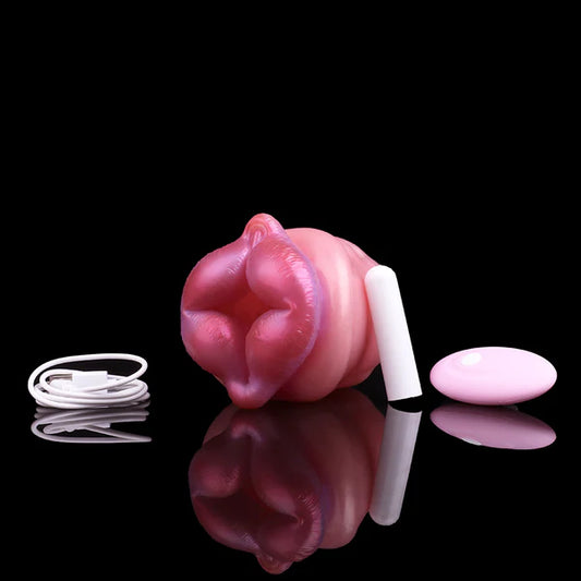 Bear Lips Remote Control Vibrating Stroker