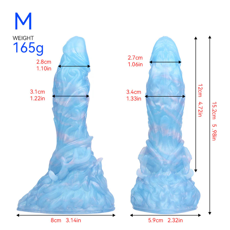 Blue Fantasy Dragon Dildo for Beginner