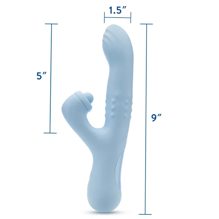 Blush Devin 9.25 Inch G Spot Clitoral Dual Stimulation Rabbit Vibrator