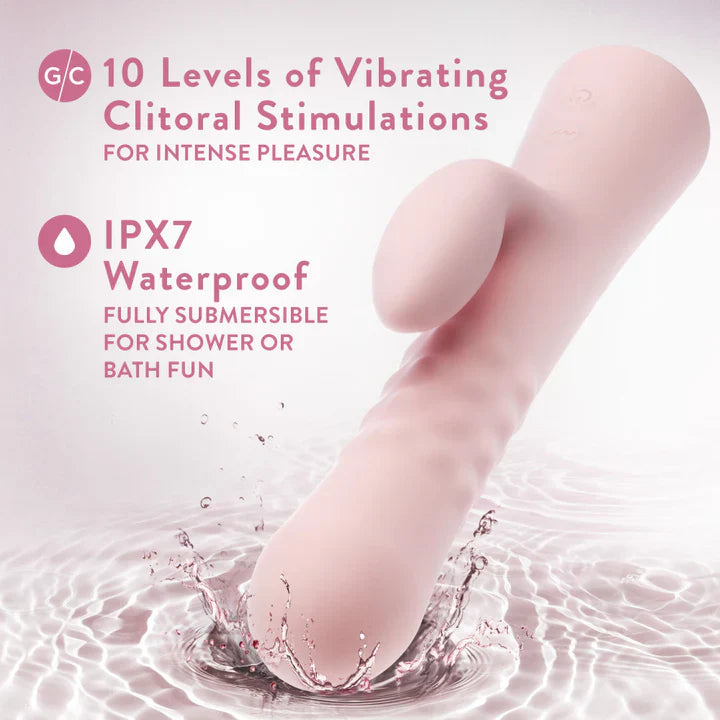 Blush Jaymie 9.25 Inch G Spot Clitoral Dual Stimulation Rabbit Vibrator