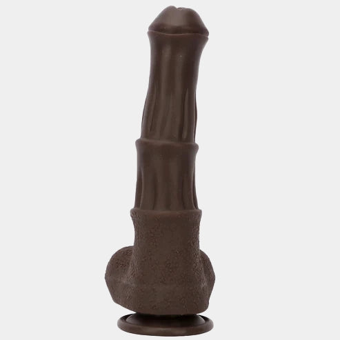 Brown Pony Vibrating Dildo With Remote