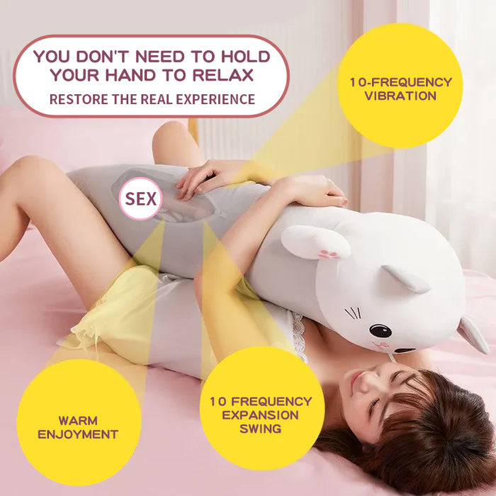 Cat Pillow Thrusting & Vibrating  Dildo Machine