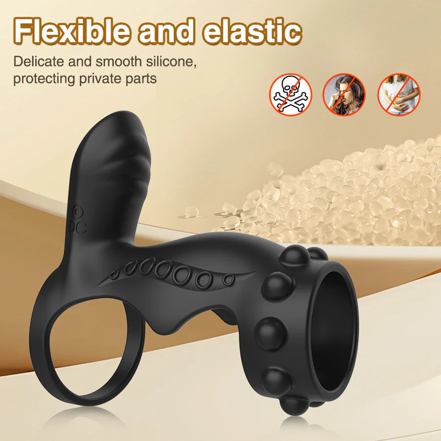 Dual Vibrating Penis Ring Premium Silicone