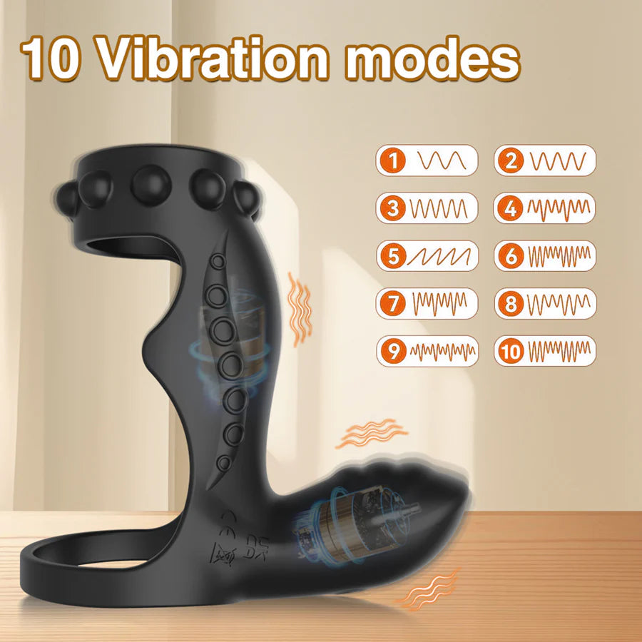 Dual Vibrating Penis Ring Premium Silicone