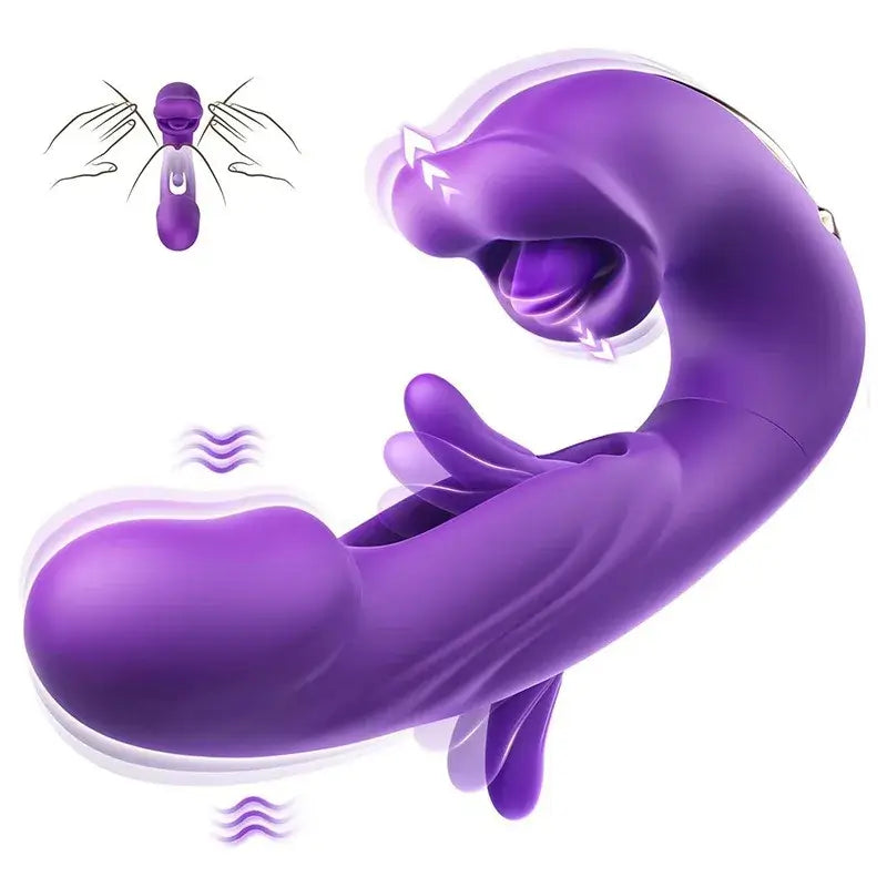 Xdragon Flapping Clit Vibrator - Kissing Mouth & Vibration