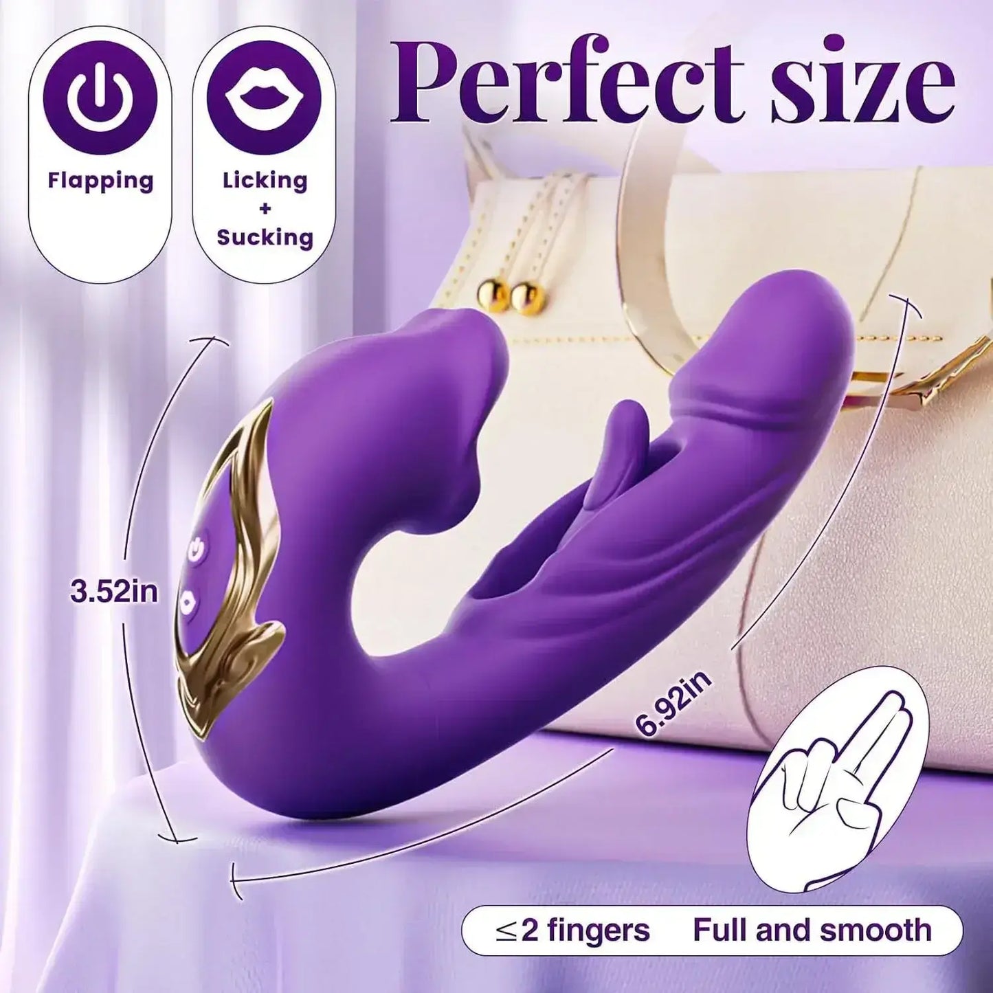 Xdragon Flapping Clit Vibrator - Kissing Mouth & Vibration