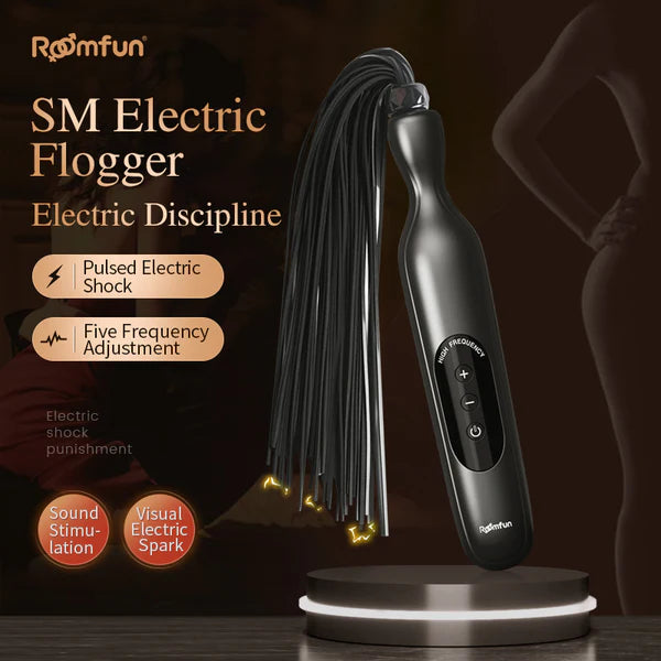 E-Stim Flogging Black Bdsm Toys