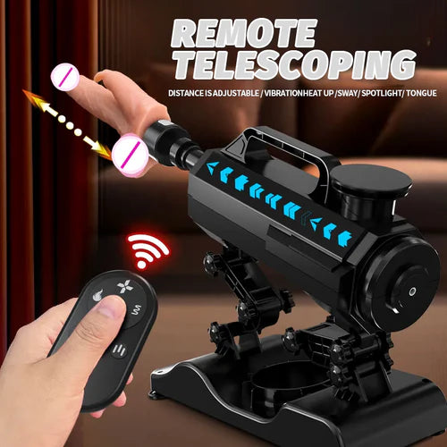 Fully Telescopic Machine Dildo Sex Toy