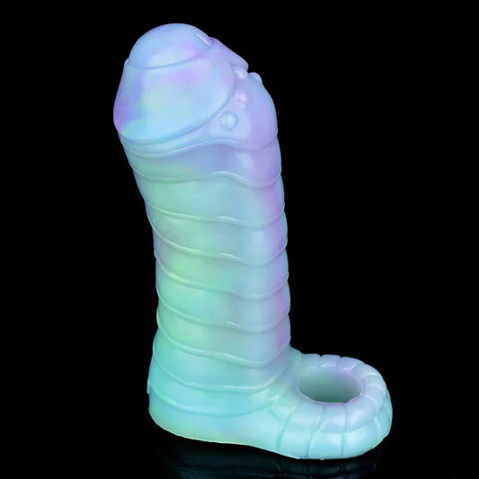 Glow in the Dark Penis Sleeve Beast Design