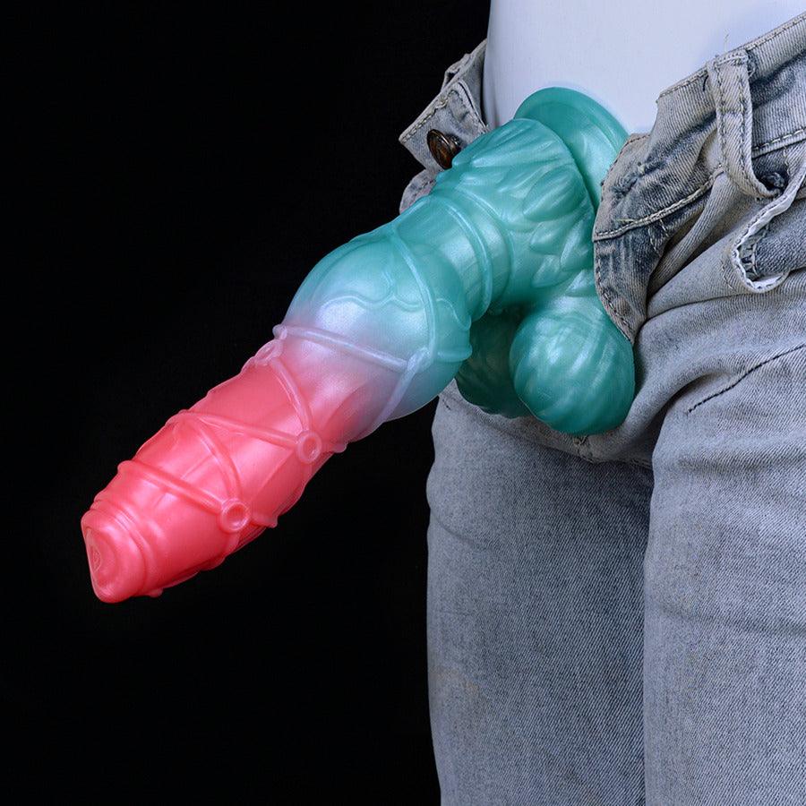 Dog Dildo Gradient Color With Suction Cup