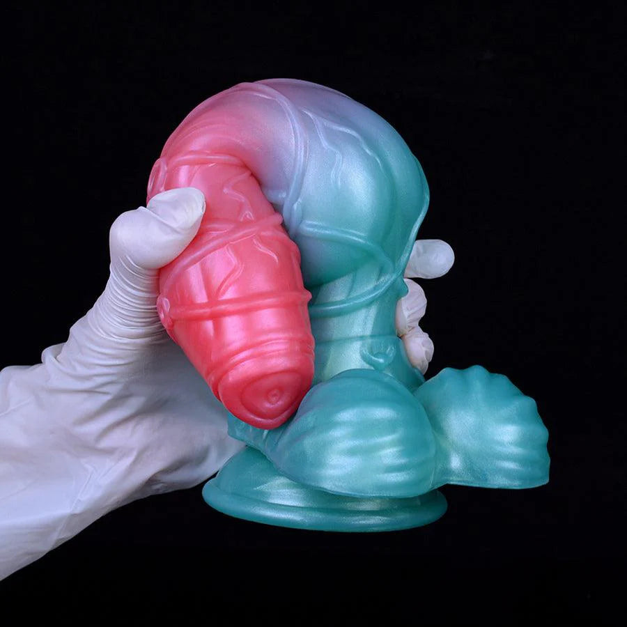 Dog Dildo Gradient Color With Suction Cup