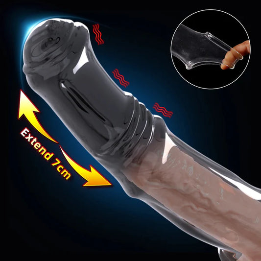 Horse Penis Extender Black With Penis Ring