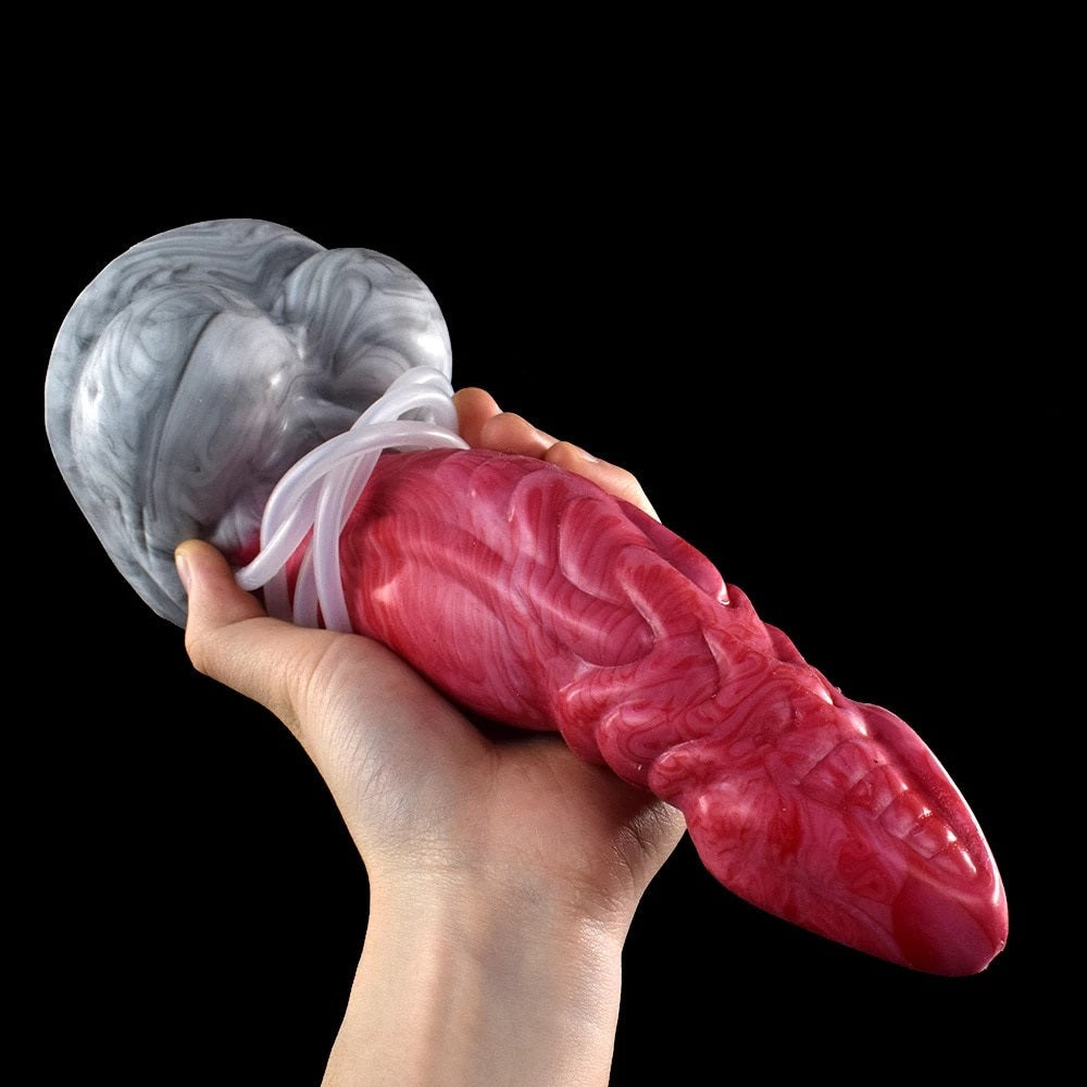 🐉 👽 8.8-Inch Gaius - Ejaculating Dragon Dildo, Curved Alien Sex Toy