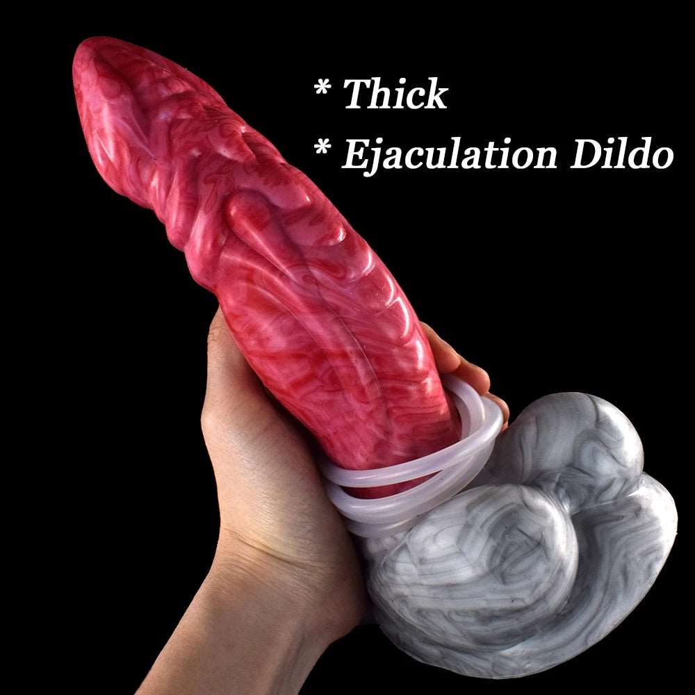 🐉 👽 8.8-Inch Gaius - Ejaculating Dragon Dildo, Curved Alien Sex Toy