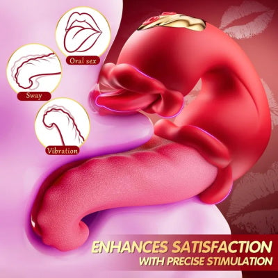 OpalSway Twin Rose Thrusting G Spot Vibrator