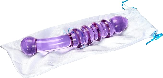 Rain Ribbed Dildo Purple