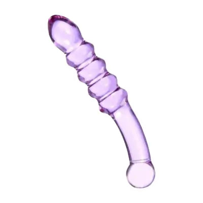 Rain Ribbed Dildo Purple