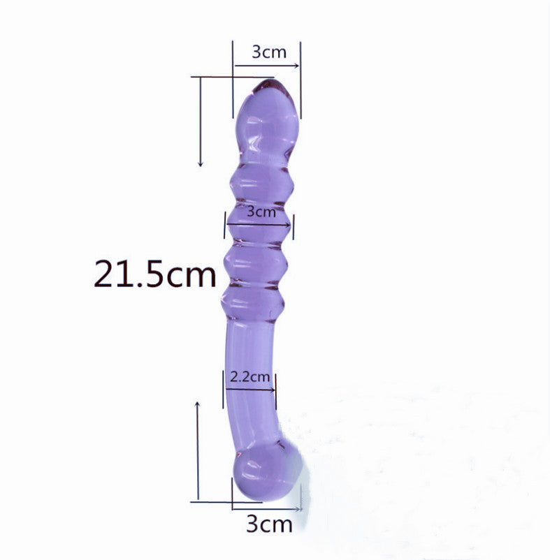 Rain Ribbed Dildo Purple