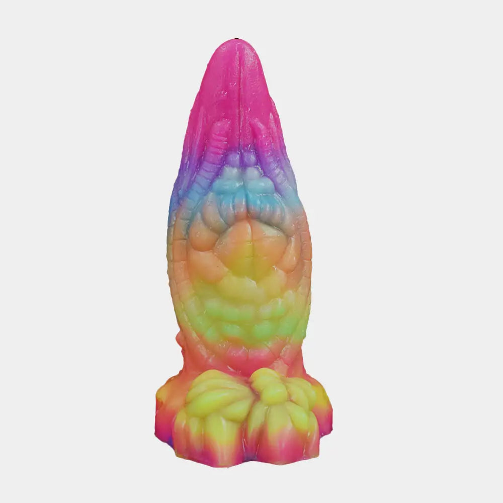 Glow in the Dark Dragon Dildo Rainbow Style