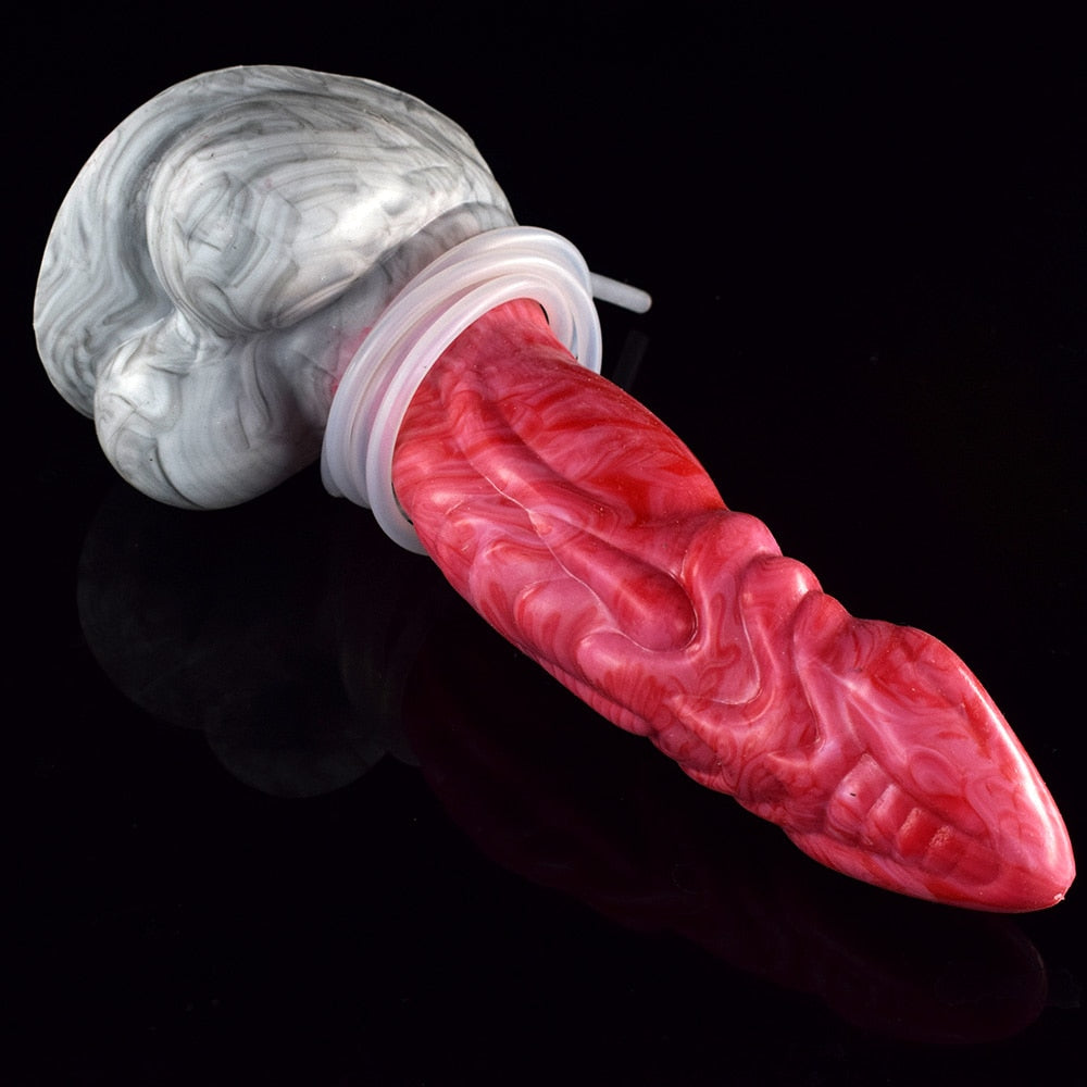 🐉 👽 8.8-Inch Gaius - Ejaculating Dragon Dildo, Curved Alien Sex Toy