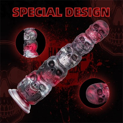 Skull and Pumpkin Anal Toy Dildo 8.66 Inches