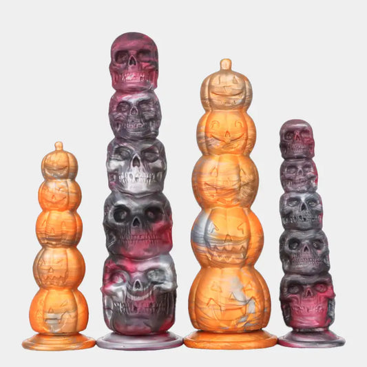 Skull and Pumpkin Anal Toy Dildo 8.66 Inches