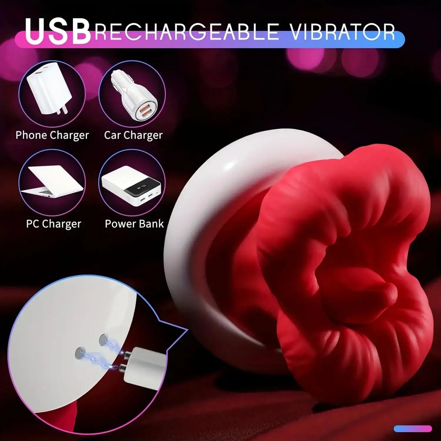 Soft Kisser Big Mouth Vibrator 8 Modes