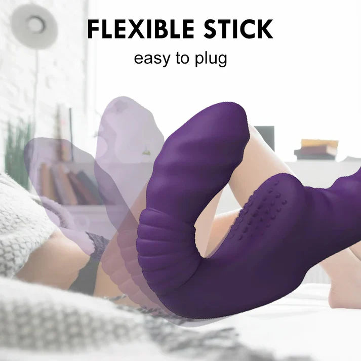 Strapless Strap On Remote Control Double End Dildo Vibrator