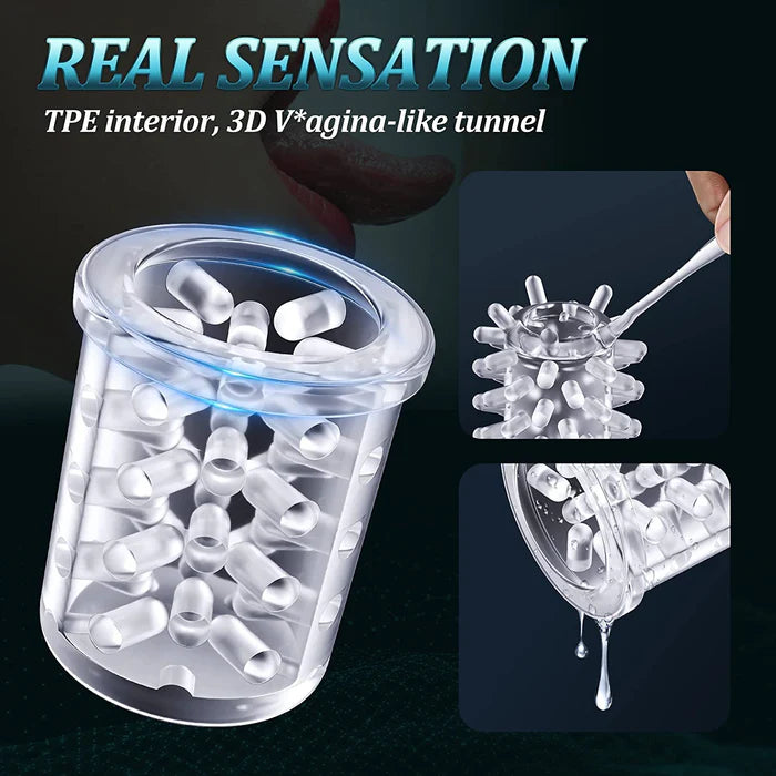 Telescopic Rotation Male Masturbator Cup