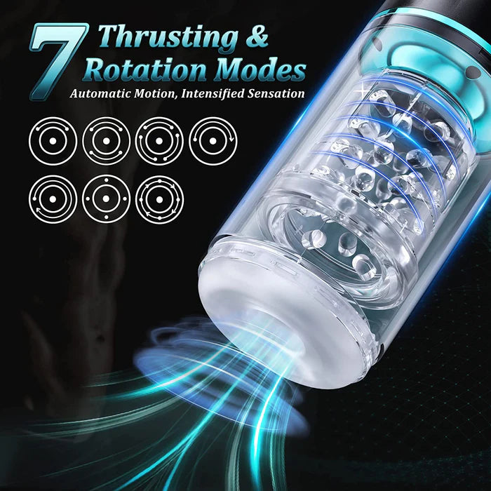 Telescopic Rotation Male Masturbator Cup