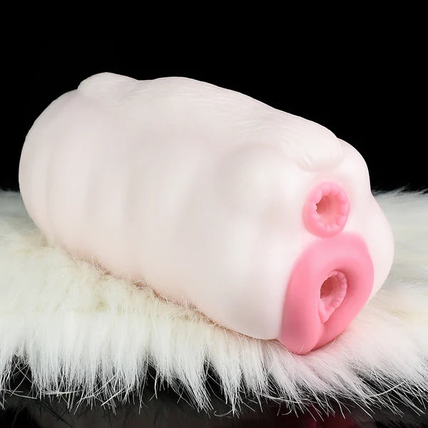 White Furry Kitty - Animal Vaginal Sex Toy for Men