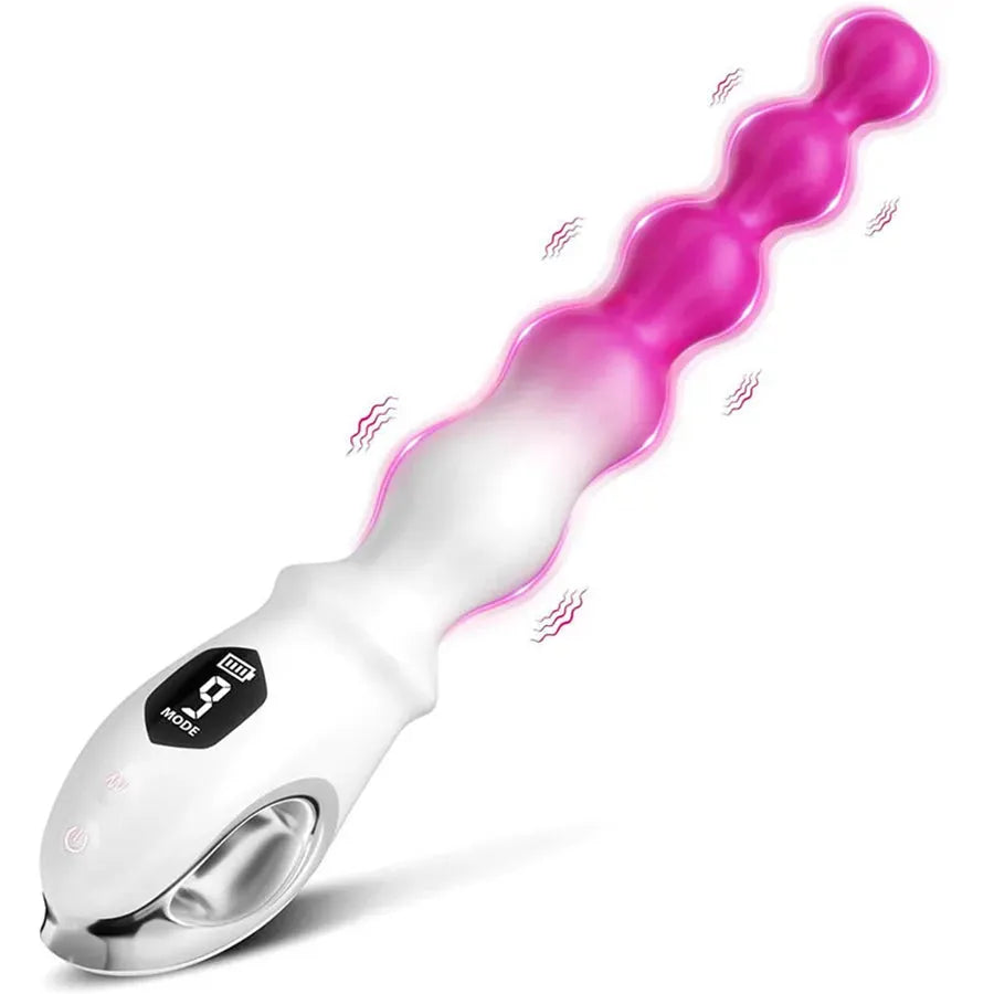 Gradient Rose Vibrating Anal Beads