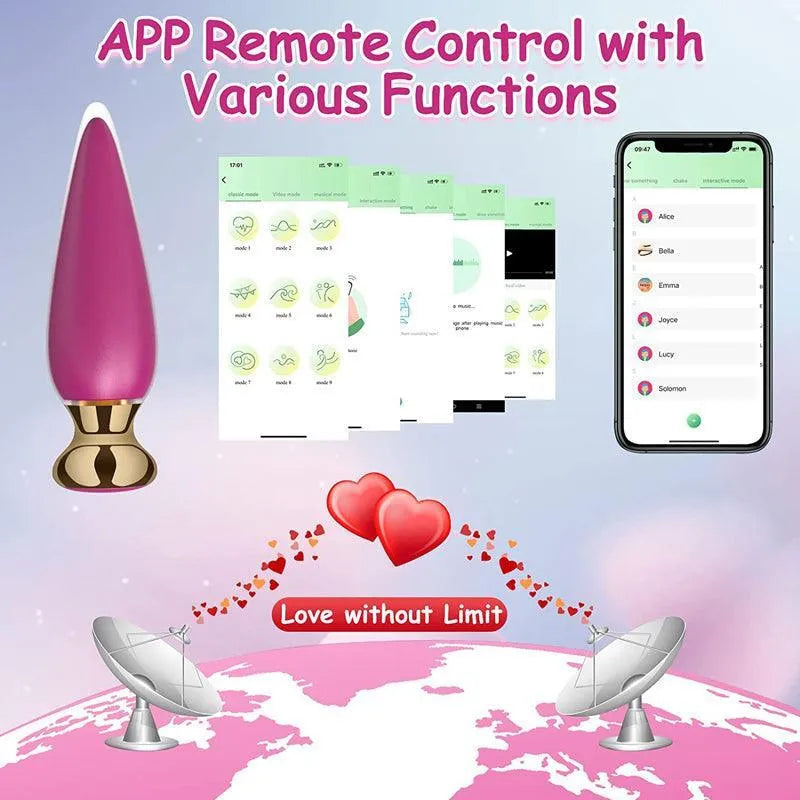 APP Control Vibrating Butt Plug