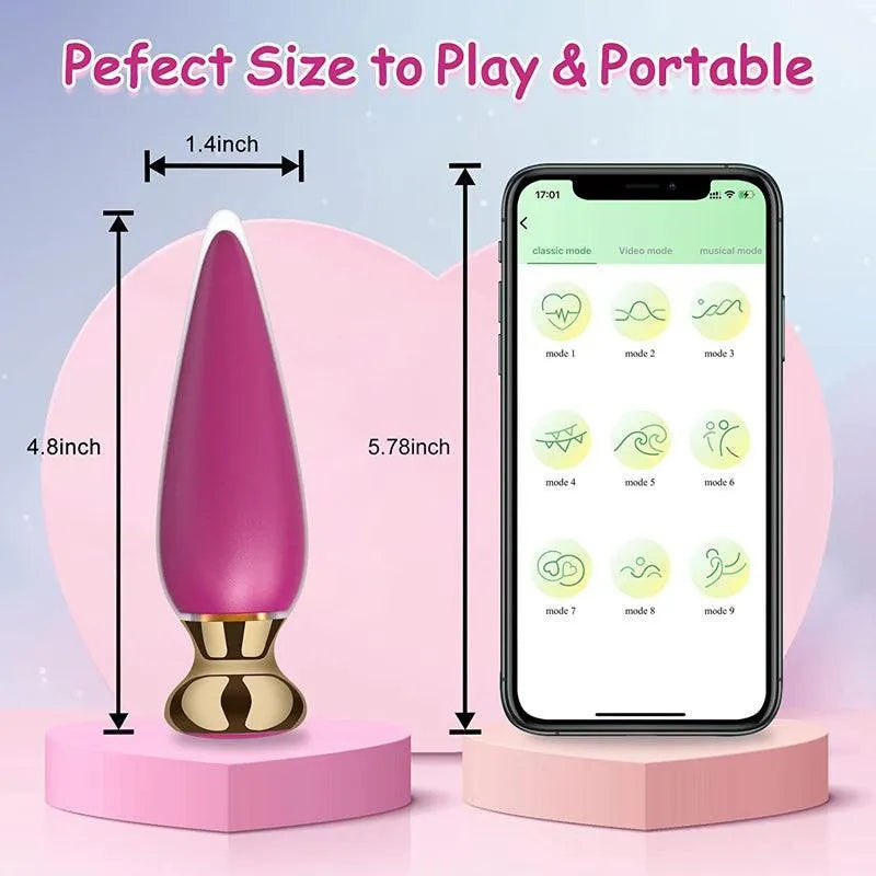 APP Control Vibrating Butt Plug