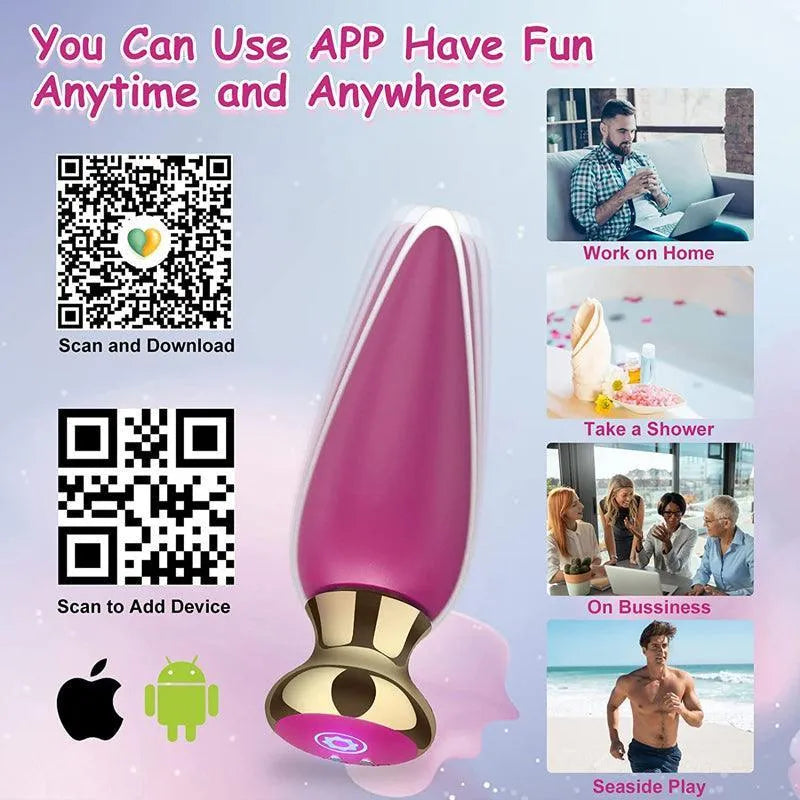 APP Control Vibrating Butt Plug